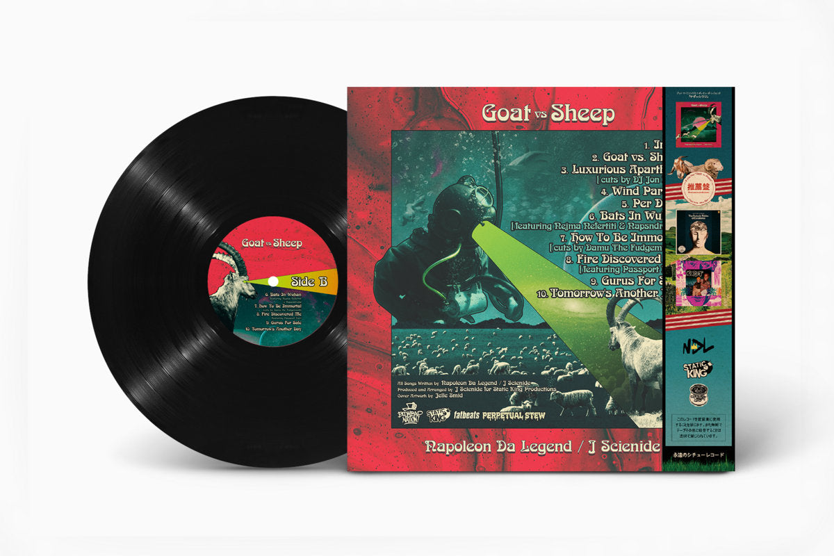 "Goat vs Sheep" - by Napoleon Da Legend & J Scienide (Black Vinyl w/ Blue Obi Strip)