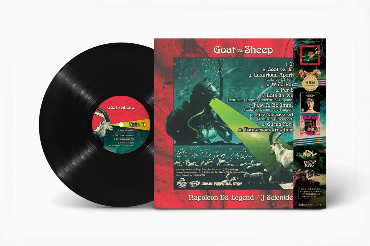 "Goat vs Sheep" - by Napoleon Da Legend & J Scienide (Black Vinyl w/ Black Obi Strip)