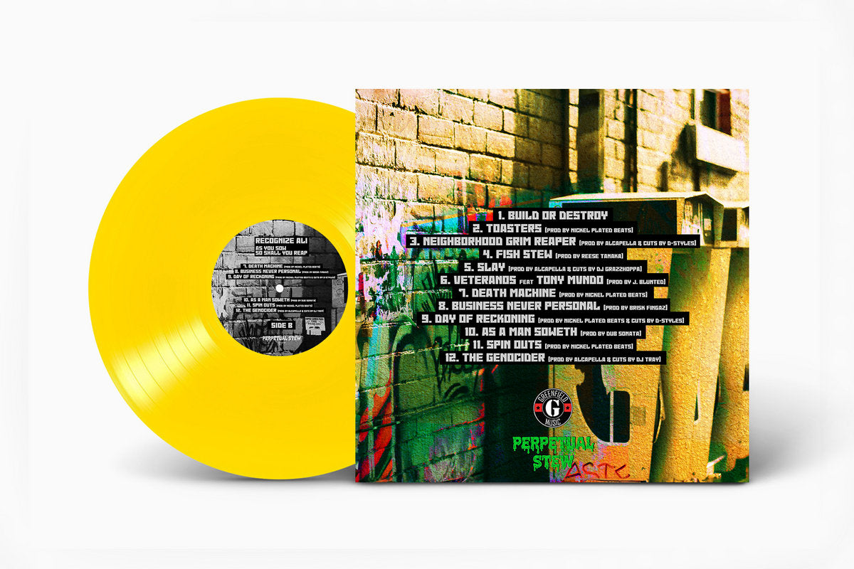 "As You Sow So Shall You Reap" LP - by Recognize Ali (Canary Yellow Vinyl)